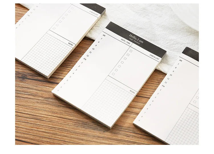 Mini Planner Daily Check List Desk Time Schedule Office School Notebook/Planner Stationary Weekly Planner