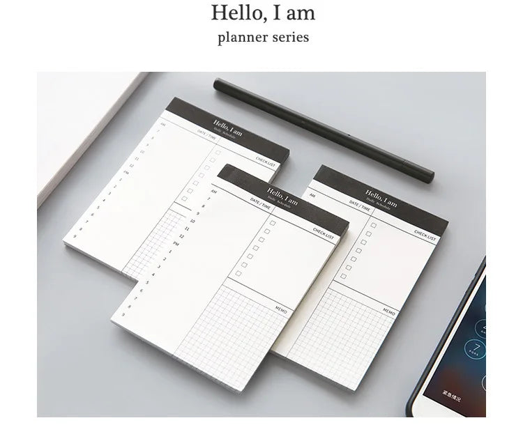 Mini Planner Daily Check List Desk Time Schedule Office School Notebook/Planner Stationary Weekly Planner