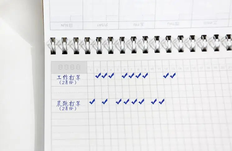 1pcs/lot A5 Business Efficient Working Monthly Planner , A5 Spiral Daily Planner
