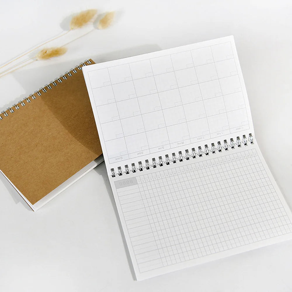 1pcs/lot A5 Business Efficient Working Monthly Planner , A5 Spiral Daily Planner