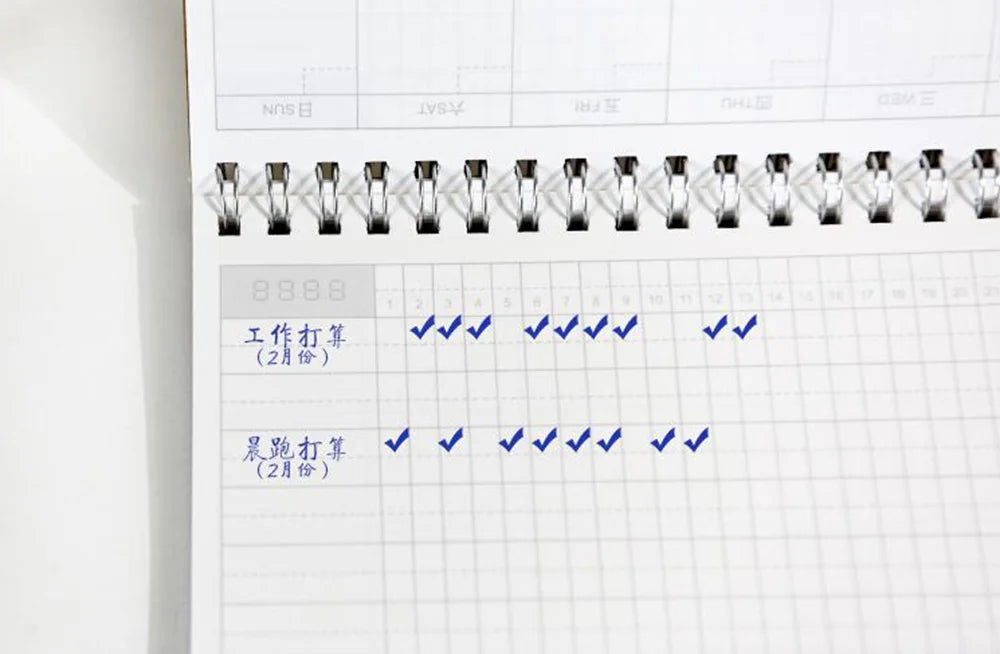 1pcs/lot A5 Business Efficient Working Monthly Planner , A5 Spiral Daily Planner
