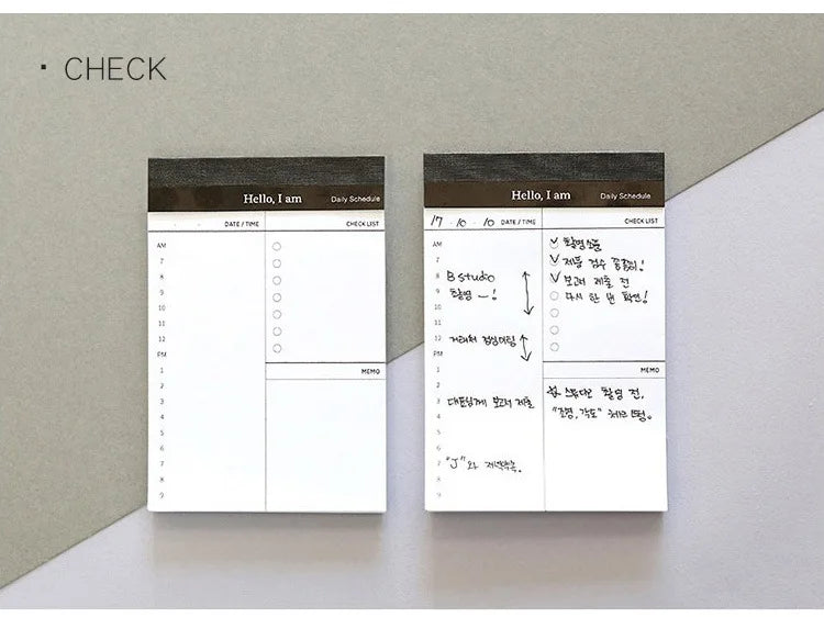 Mini Planner Daily Check List Desk Time Schedule Office School Notebook/Planner Stationary Weekly Planner