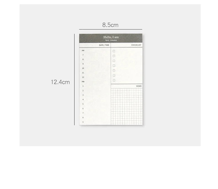 Mini Planner Daily Check List Desk Time Schedule Office School Notebook/Planner Stationary Weekly Planner