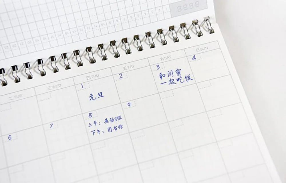 1pcs/lot A5 Business Efficient Working Monthly Planner , A5 Spiral Daily Planner