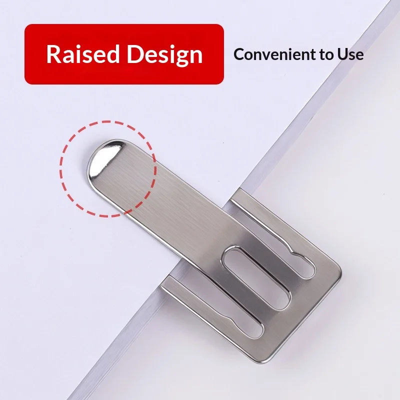 Cute Metal Paper Clip Office Supplies Creative Color Stationery Silver Folder File Folder Pin Bookmark Creative Stationery