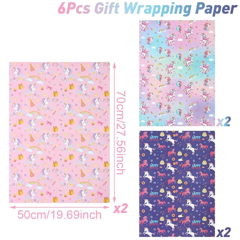 Gifts Packaging Paper Colorful Kids Birthday Wrap Craft Paper Decor Wrapping Gift Wrap Sheets For Decorative Crafts Birthday