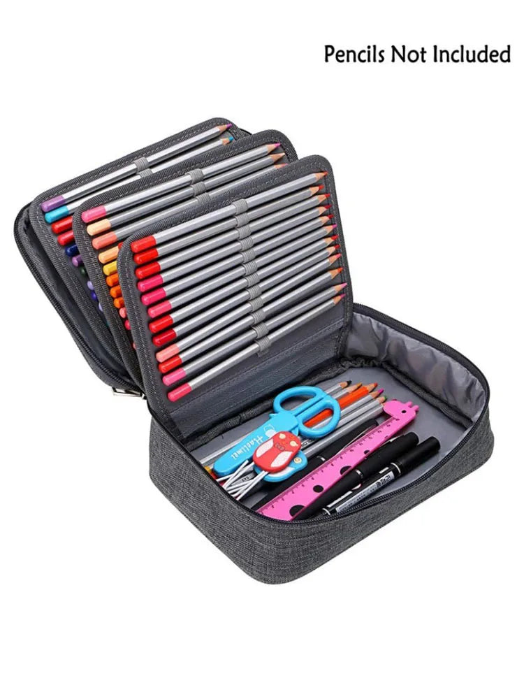 Pencil Case, 72 Slots Multifunctional Large Capacity Pencil Case Pencil Pouch with Zipper Inner Pocket for Small Accessories