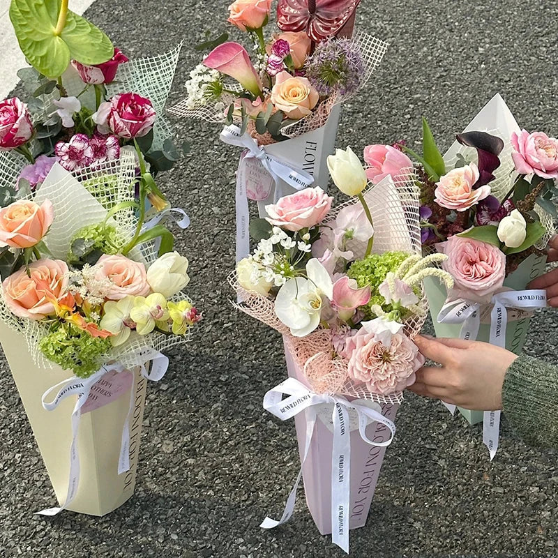 1pc Flower Wrapping Paper Gift Box Bouquet Packaging Bag Flowers Paper Wrapping Material Graduation Wedding Party Supplies