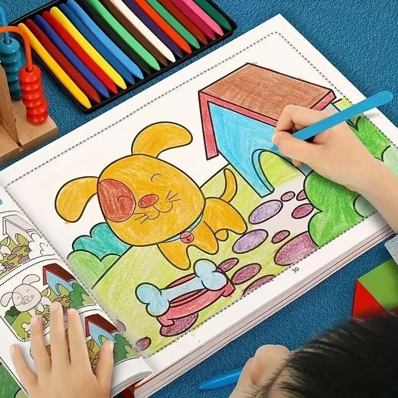 46-Page Kids Drawing & Children's coloring books - Educational Art Supplies for Creative Learning,  Chinese