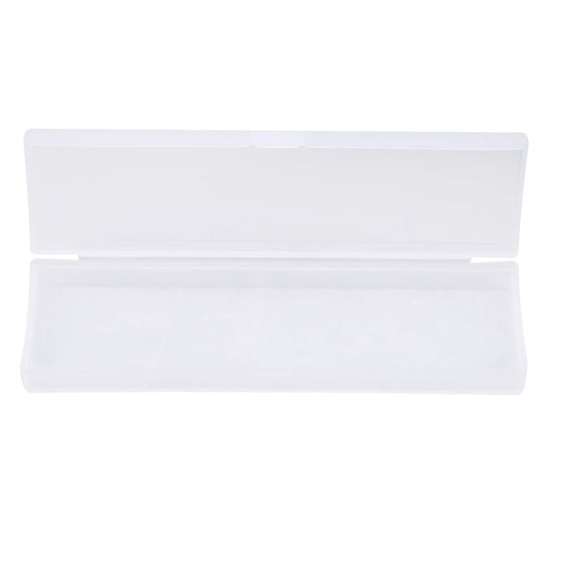 Pencil Cases School Office Simple Matte Transparent Plastic Box Frosted Pink Green White Pens Storage Stationery Supplies