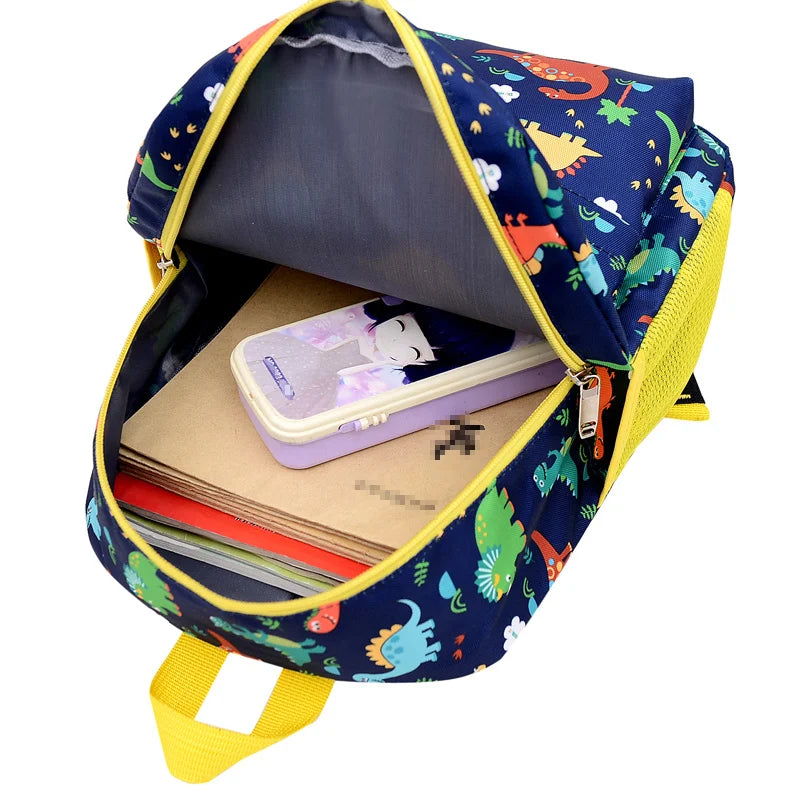 Kids Cartoon Backpack Preschool Kindergarten Bookbag Toddler School Bag for Boys Girls Dinosaurs, Large Capacity, Lightweight