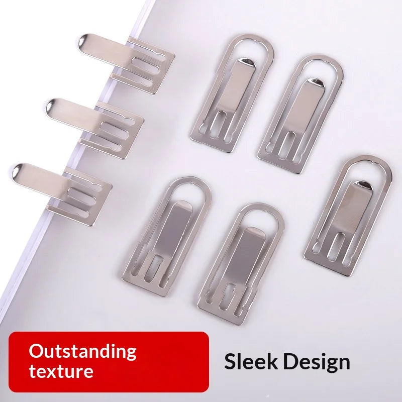 Cute Metal Paper Clip Office Supplies Creative Color Stationery Silver Folder File Folder Pin Bookmark Creative Stationery