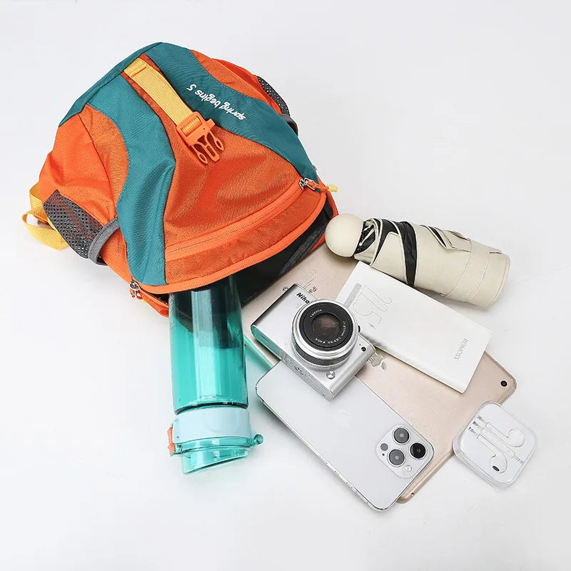 Kids Outdoor Hiking Backpack Lightweight Nylon Waterproof School Bag Girls Boys Large Capacity Leisure Travel Mountaineering Bag