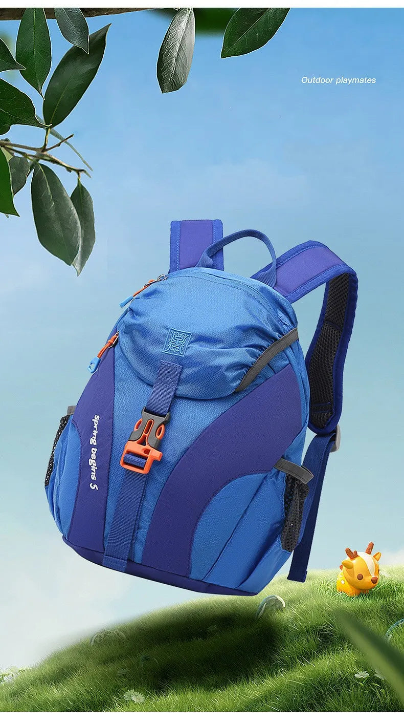 Kids Outdoor Hiking Backpack Lightweight Nylon Waterproof School Bag Girls Boys Large Capacity Leisure Travel Mountaineering Bag