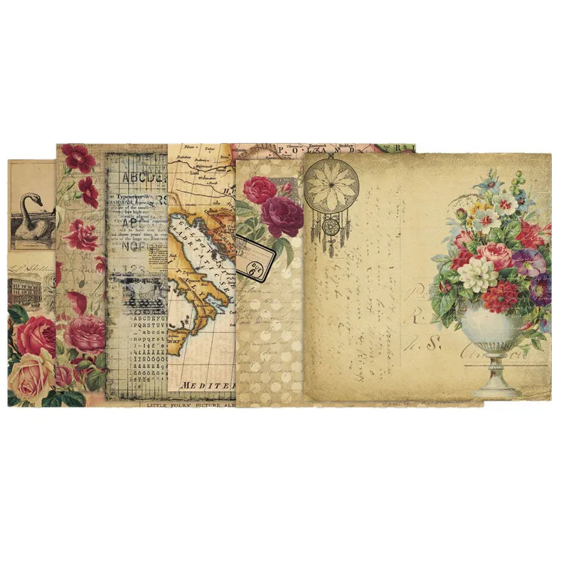 12 Sheet Scrapbooking Paper 15x15cm, Christmas Journal Planner Paper Pad Cardstock Backgrounds Card for DIY Art Craft Decoration