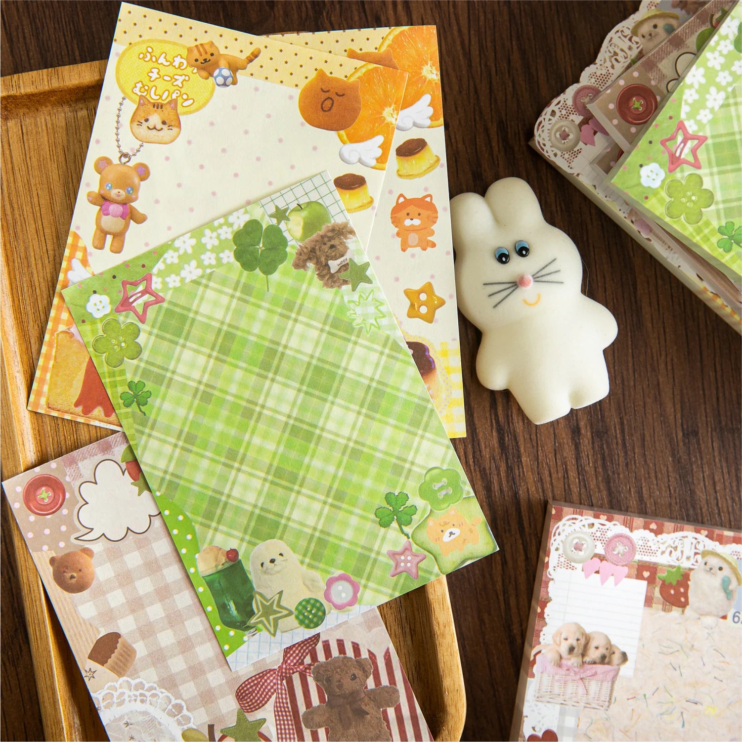 80pcs/pack Kawaii Japanese Stationery Student Message Memo Sticky Paper Scrapbook Background Paper School Office Supplies