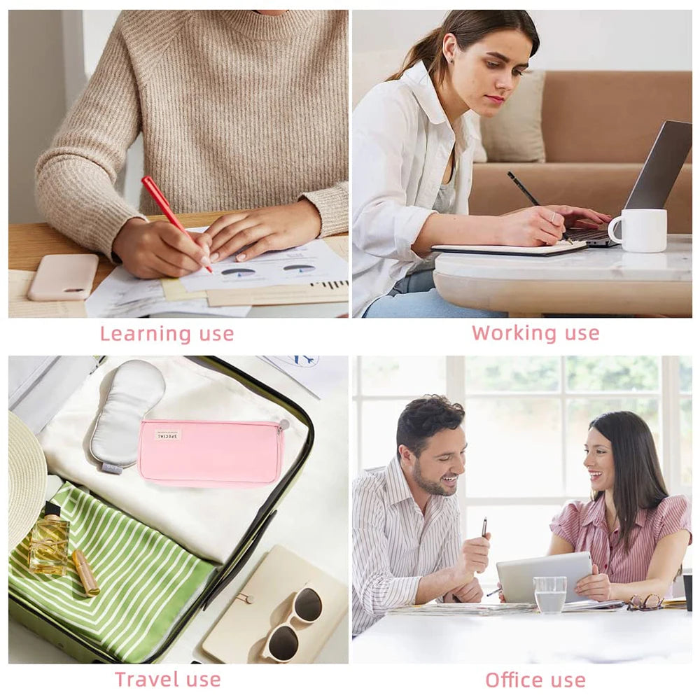 New extra large capacity portable pencil case, simple aesthetics lightweight and durable, ideal for students and offices