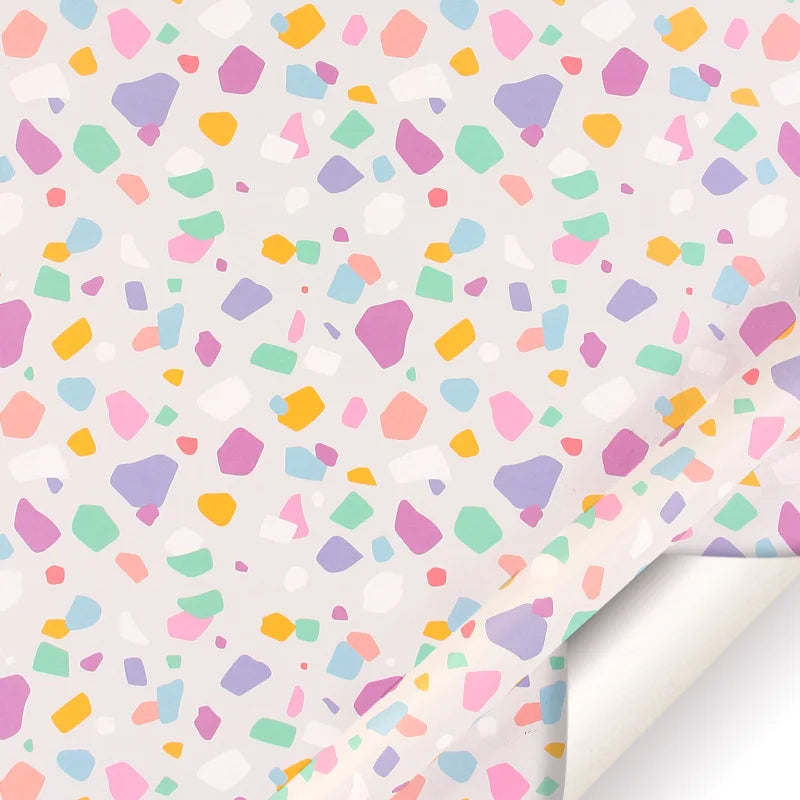 Fold 50*70cm Gift Wrapping Paper Christmas Gift Love Rainbow Gravel Valentine's Day Gift Paper Wrapper Wholesale Paper Craft