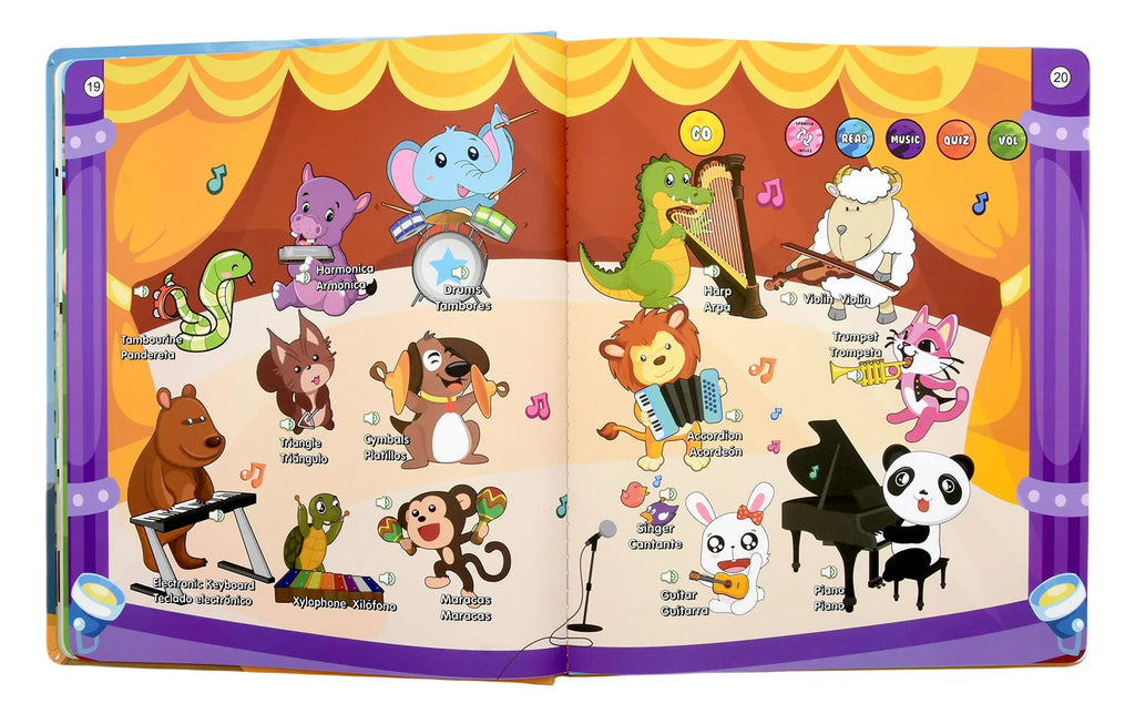 Spanish English Talking Learning Book for Kids Interactive Audio Sound Books Toddler Educational Toy To Learn Spanish Bilingual