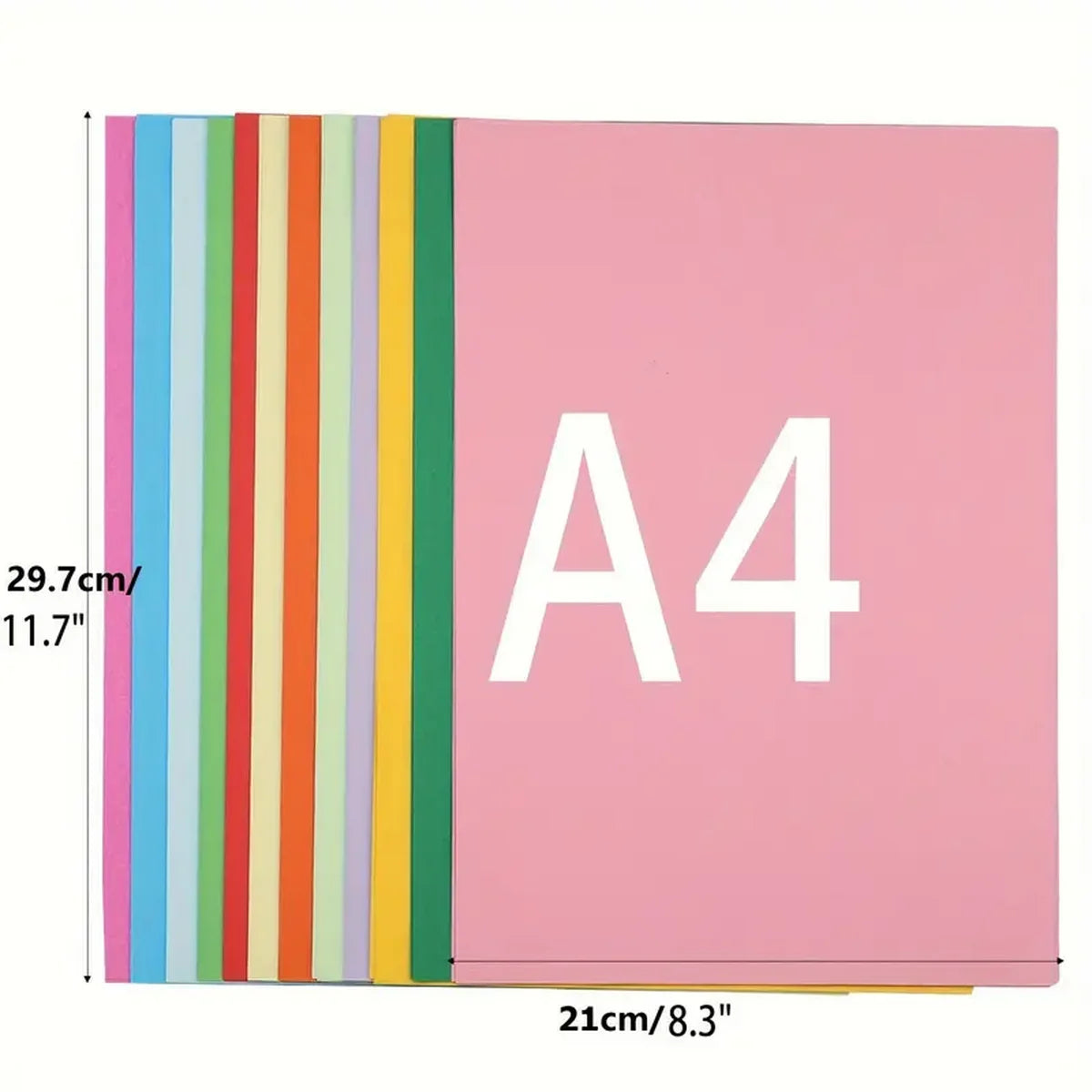 A4 Origami Paper, Printer Paper Copy Paper 10 Colors Random Colored Paper Stationery Paper Multipurpose Colored Printing Paper