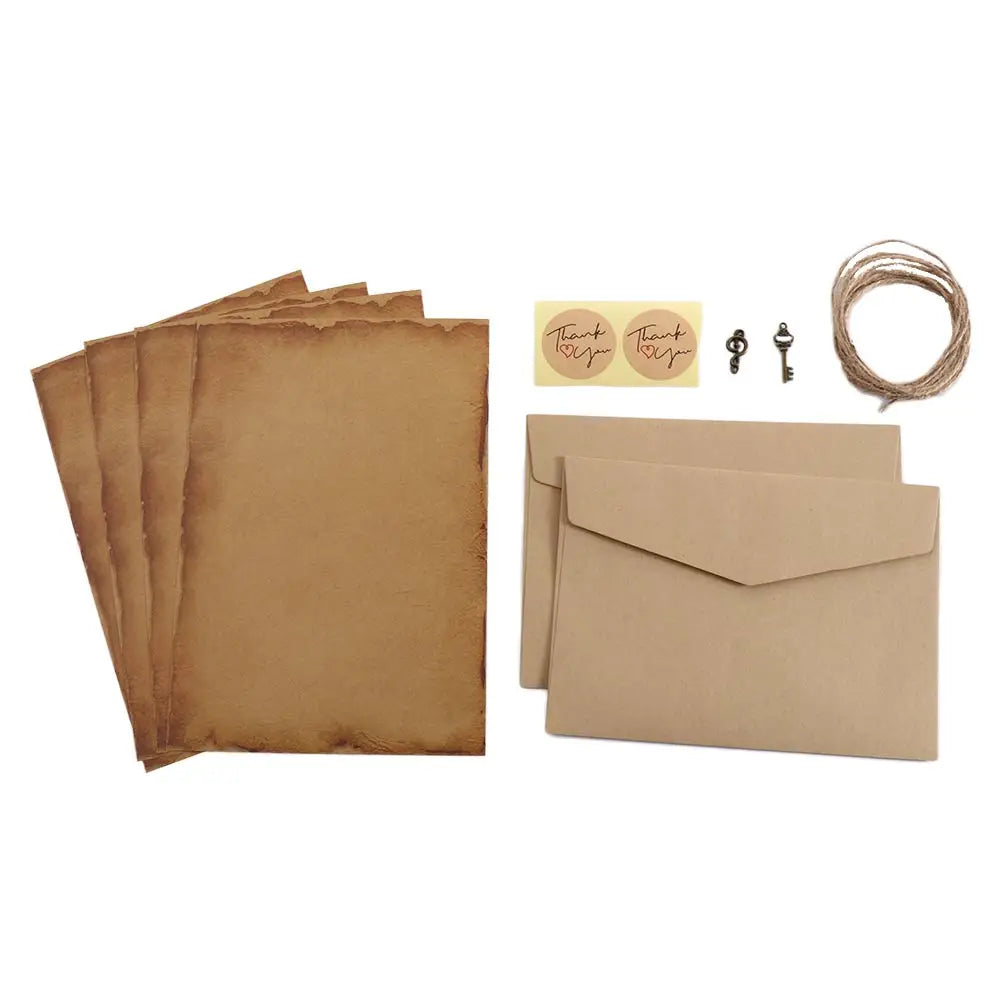 Stationery Flower Desig Letter Paper Craft Paper Kraft Paper Old Europe Style Letter Pad Writing Paper Retro Vintage Envelope