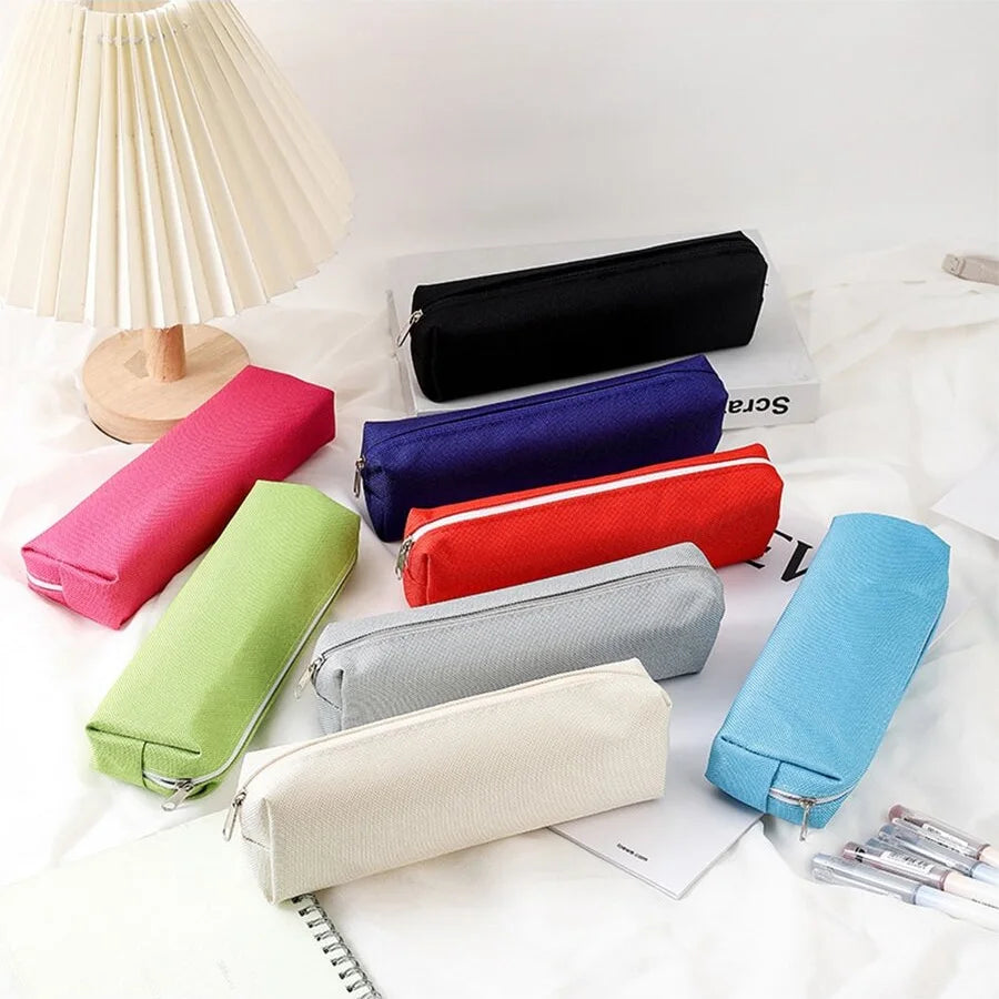 1pc simple pencil case, portable pencil case - suitable for office, school, youth, girls, boys, men and women!