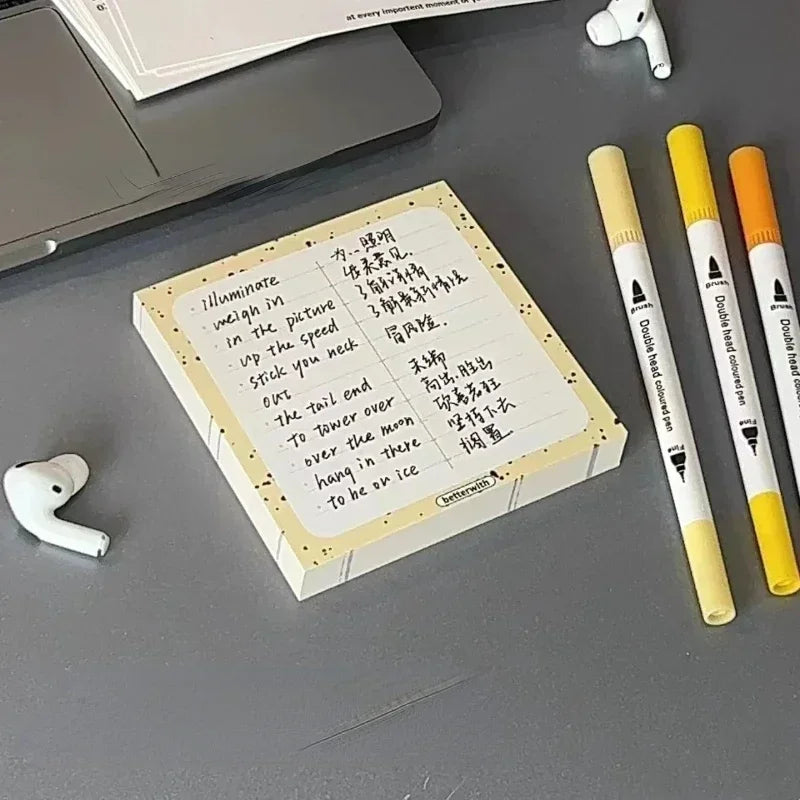 100 Pads/Pack Paper Transparent Inches Sticky Note Pads School Stationery Posted It Sticky Note Pads Planner Sticky Notes