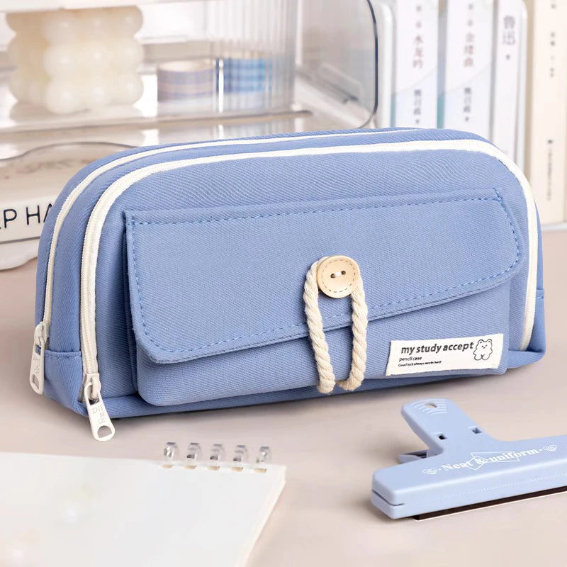 Pencil Case Large Capacity Pencil Pouch Handheld Pen Bag Cosmetic Portable Gift For Office School Teen Girl Boy Men Women Adult