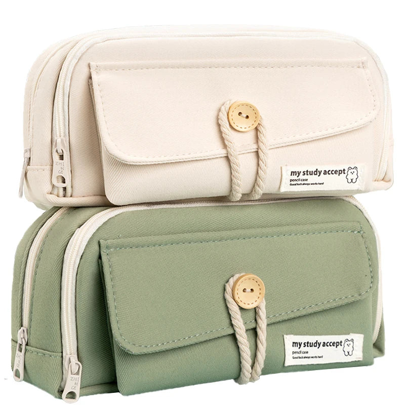 Pencil Case Large Capacity Pencil Pouch Handheld Pen Bag Cosmetic Portable Gift For Office School Teen Girl Boy Men Women Adult