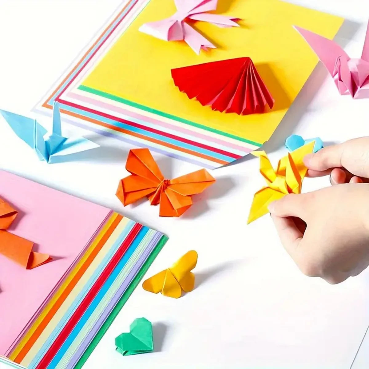 A4 Origami Paper, Printer Paper Copy Paper 10 Colors Random Colored Paper Stationery Paper Multipurpose Colored Printing Paper