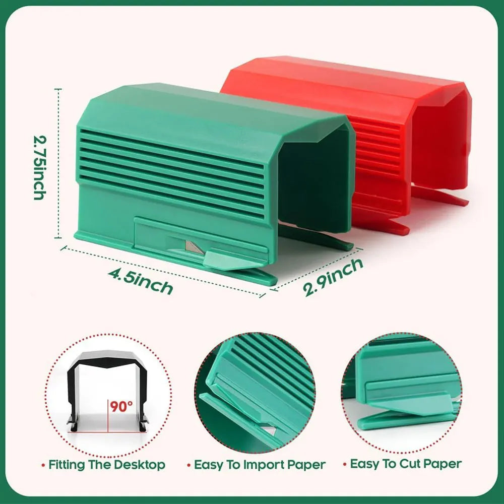 1pc Gift Wrap Paper Cutter, an efficient and portable manual cutting tool suitable for scrapbooking and making gift wrapping.