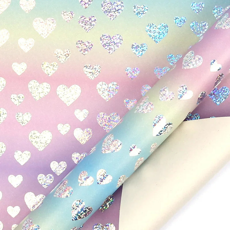 Wrapping Paper Iridescent Iridescent Gift Wrap Roll Confetti Gift Wrap Rainbow Holographic Birthday Wrapping Paper For Girls