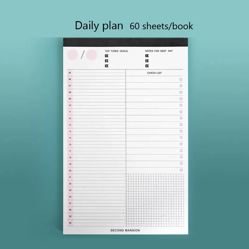 60 Sheets Weekly Planner Notepad, Tear-Off Time Block Planner, To Do List Planner Pad Simple Schedule Planner Planning
