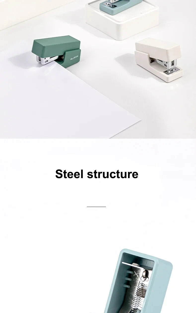 Mini Stapler Set Portable Color Paper Binding Machine Use 24/6 26/6 Staples Fashion Stationery Office Supplies