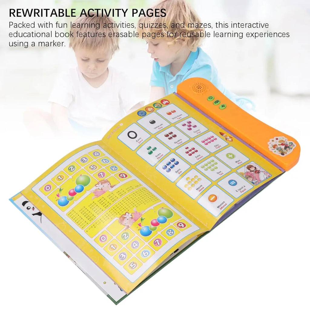 Portuguese English Sound Book Interactive Sound Book with Alphabet Numbers Animals and More for Bilingual Children Learning