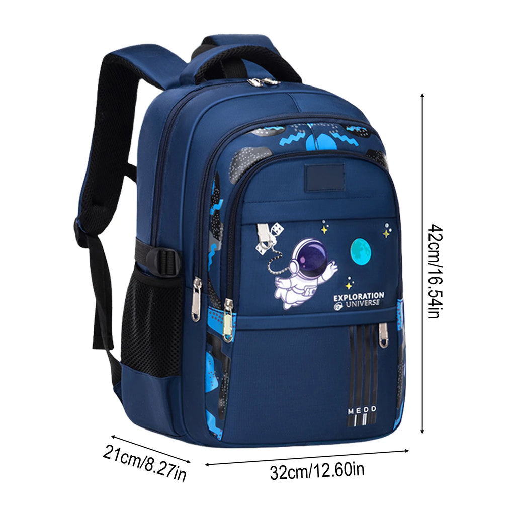 Ergonomic Kids School Backpack Lightweight Waterproof Large Capacity with Adjustable Straps for Grade 1-6 Students