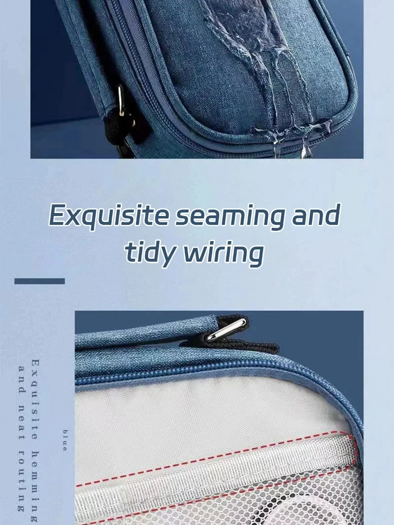 Pen Storage Bag Pencil Case 4 Layer Large Capacity Cosmetic High Quality Study Supplies Simple Student Stationary Boxes
