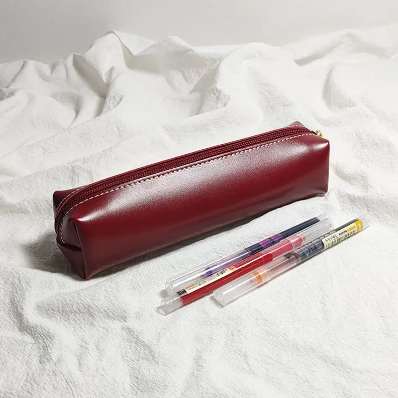 Simple candy color pencil case Small portable pencil case ins Male and female students Large capacity stationery box