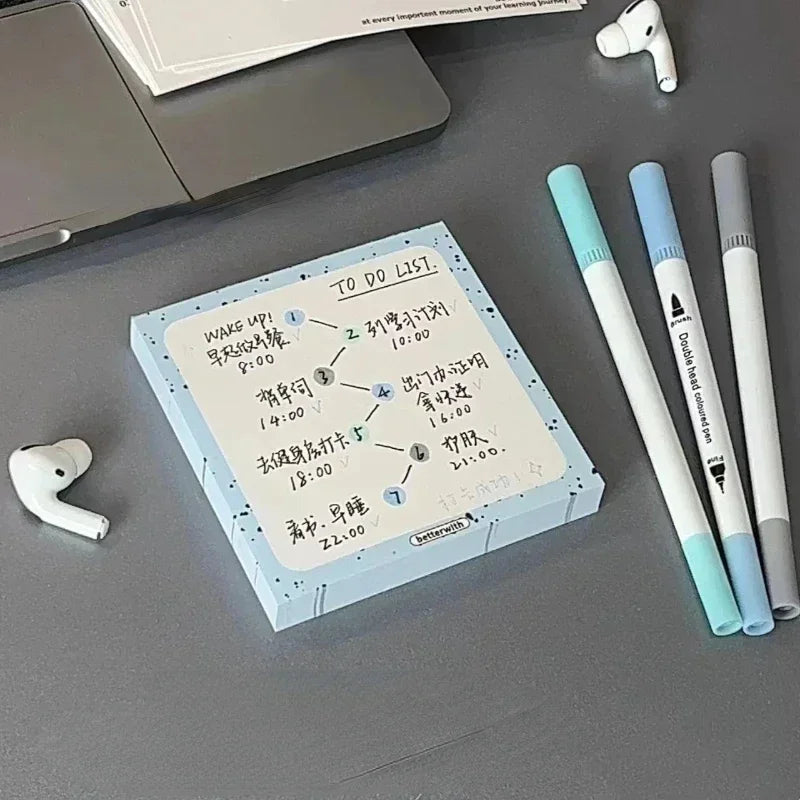 100 Pads/Pack Paper Transparent Inches Sticky Note Pads School Stationery Posted It Sticky Note Pads Planner Sticky Notes