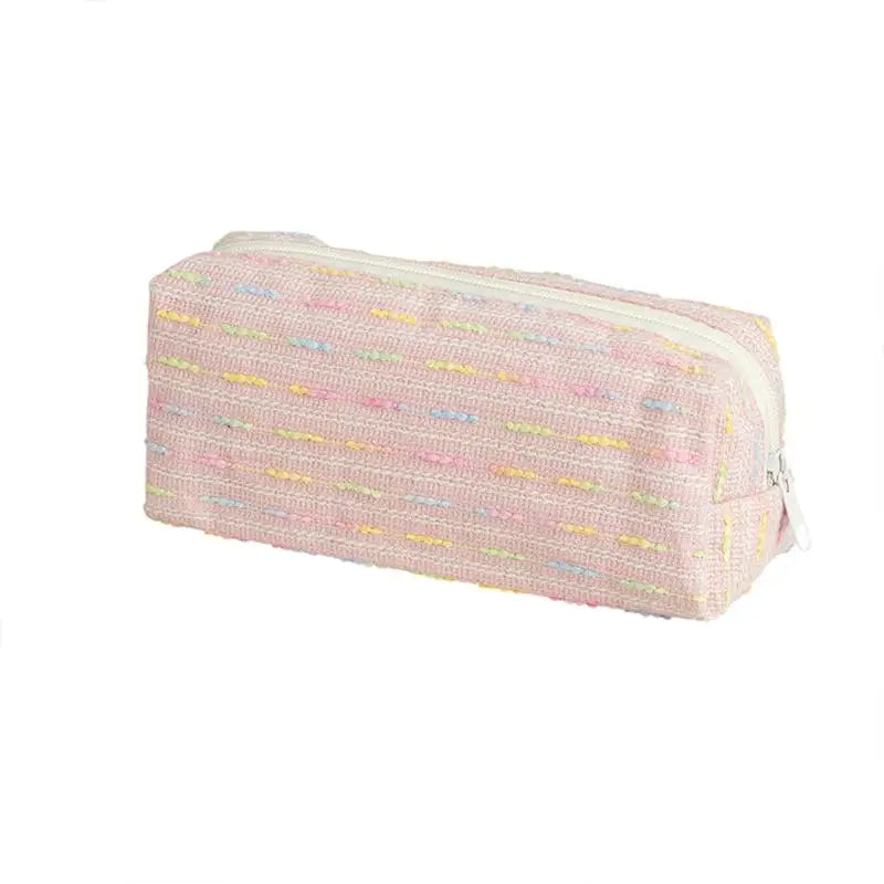 Pencil Case Pouch, Cute Pencil Case With Versatile Colorful Lines And Large Capacity Storage Bag