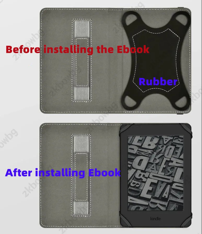 Universal Case for Kindle 4/5 E-book Reader 6" Inch Kindle Touch 2014 (Kindle 7 7th Generation) WP63GW Ebook Case Book Cover