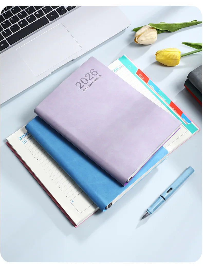 2026 A5 Daily Planner Notebook, 365 Days English Schedule Book, Productivity Journal For Work, Study And Time Management