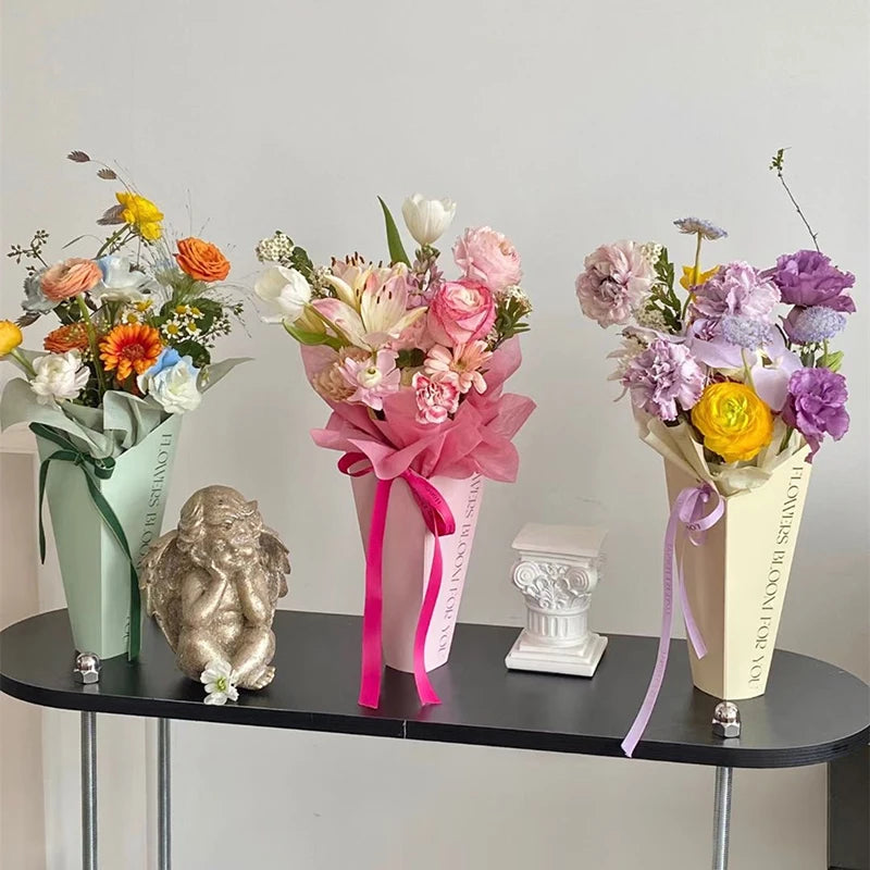 1pc Flower Wrapping Paper Gift Box Bouquet Packaging Bag Flowers Paper Wrapping Material Graduation Wedding Party Supplies