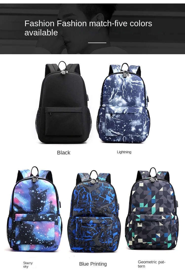 Kids Anti Theft School Backpack Set with Roblox Game Print 2 Piece Bookbag and Pencil Pouch for Boys Girls Student Backpack