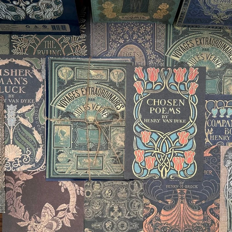 15 Sheets Per Book Vintage Decorative Material Paper Journal Collage Diy Bookkeeping Decoration Aesthetic Stationery Stickers
