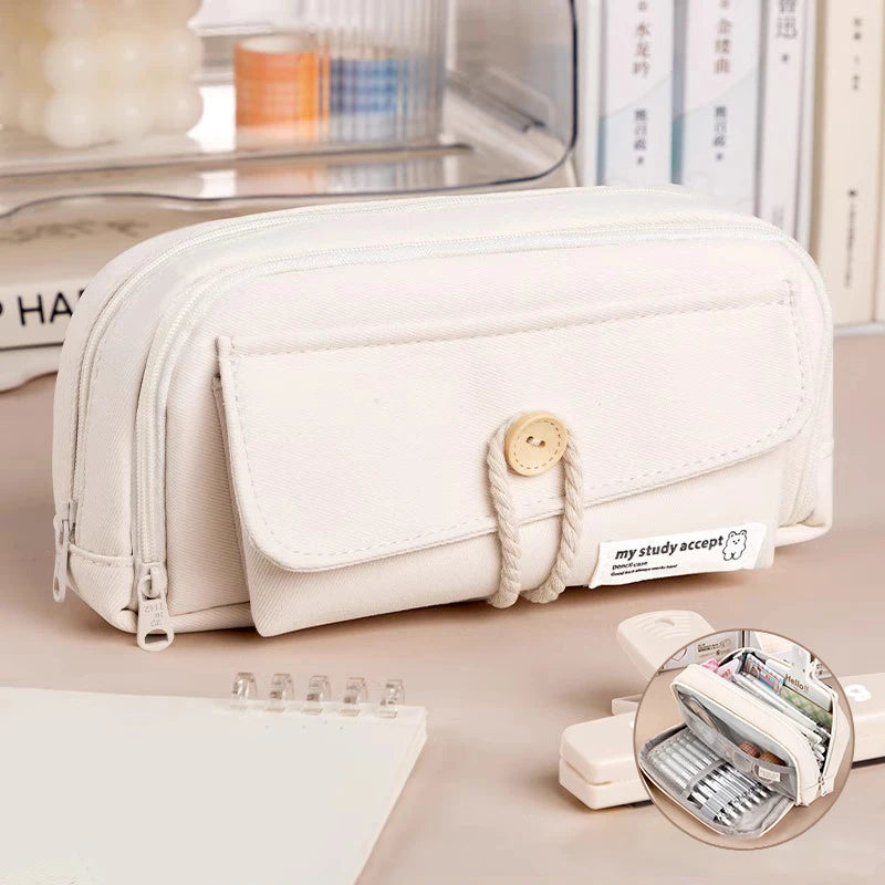 Pencil Case Large Capacity Pencil Pouch Handheld Pen Bag Cosmetic Portable Gift For Office School Teen Girl Boy Men Women Adult