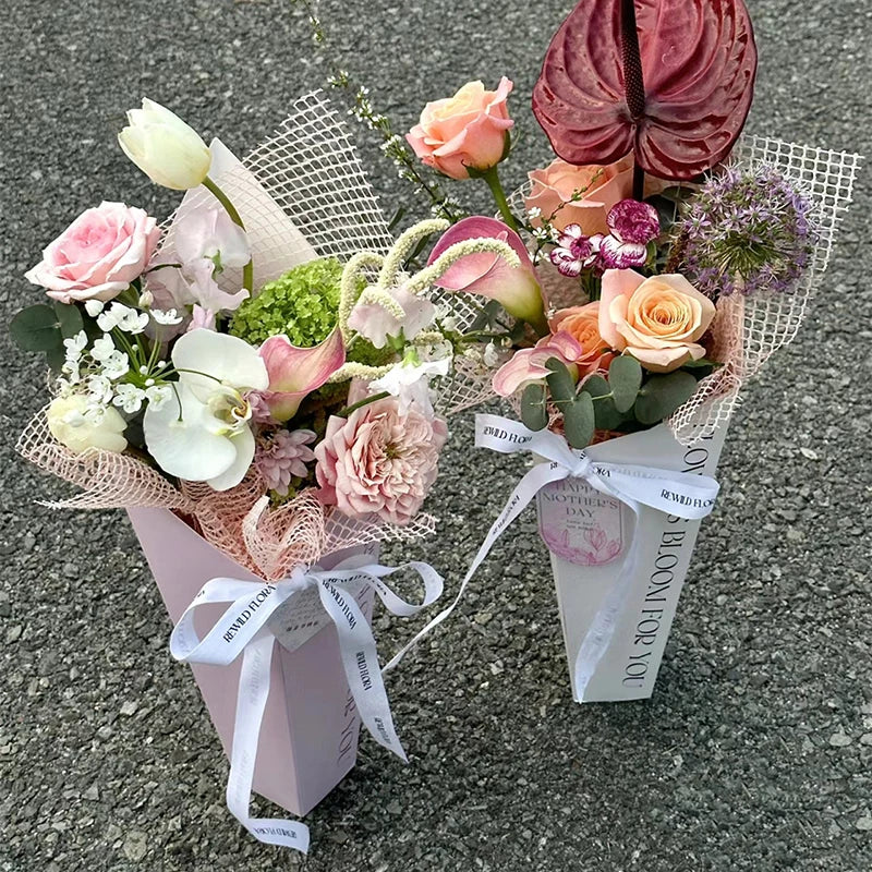 1pc Flower Wrapping Paper Gift Box Bouquet Packaging Bag Flowers Paper Wrapping Material Graduation Wedding Party Supplies