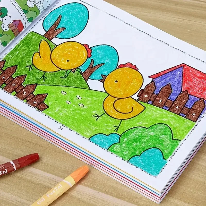 46-Page Kids Drawing & Children's coloring books - Educational Art Supplies for Creative Learning,  Chinese