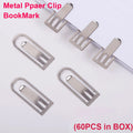 Cute Metal Paper Clip Office Supplies Creative Color Stationery Silver Folder File Folder Pin Bookmark Creative Stationery