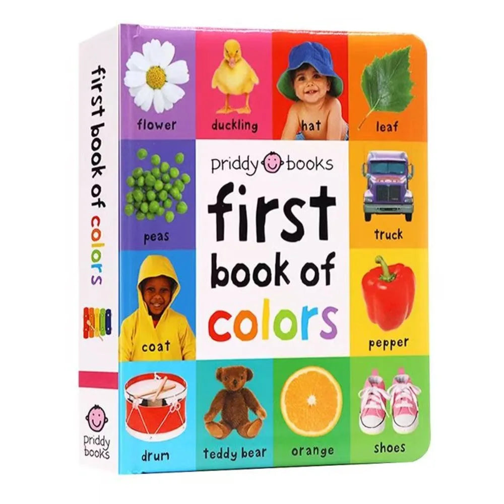 First 100 English Words Cardboard Book Language Learning Aids Vocabulary Building Bedtime Reading Learn to Read for Preschool